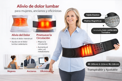 Faja lumbar multifuncional con efecto calor terapéutico